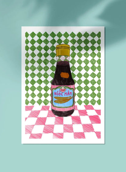 affiche bouteille de nuoc nam