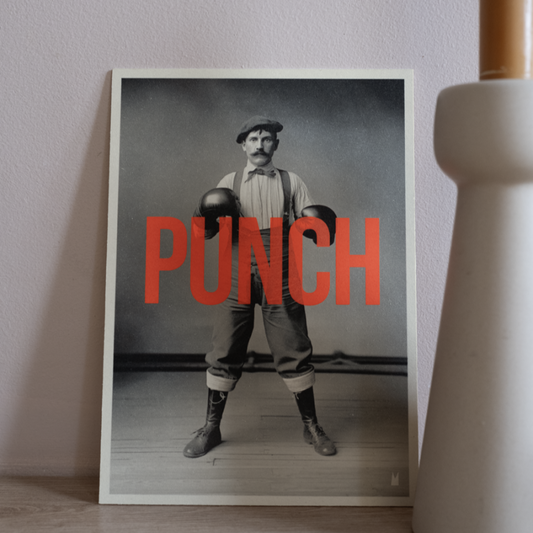 affiche punch kencre en carton bois
