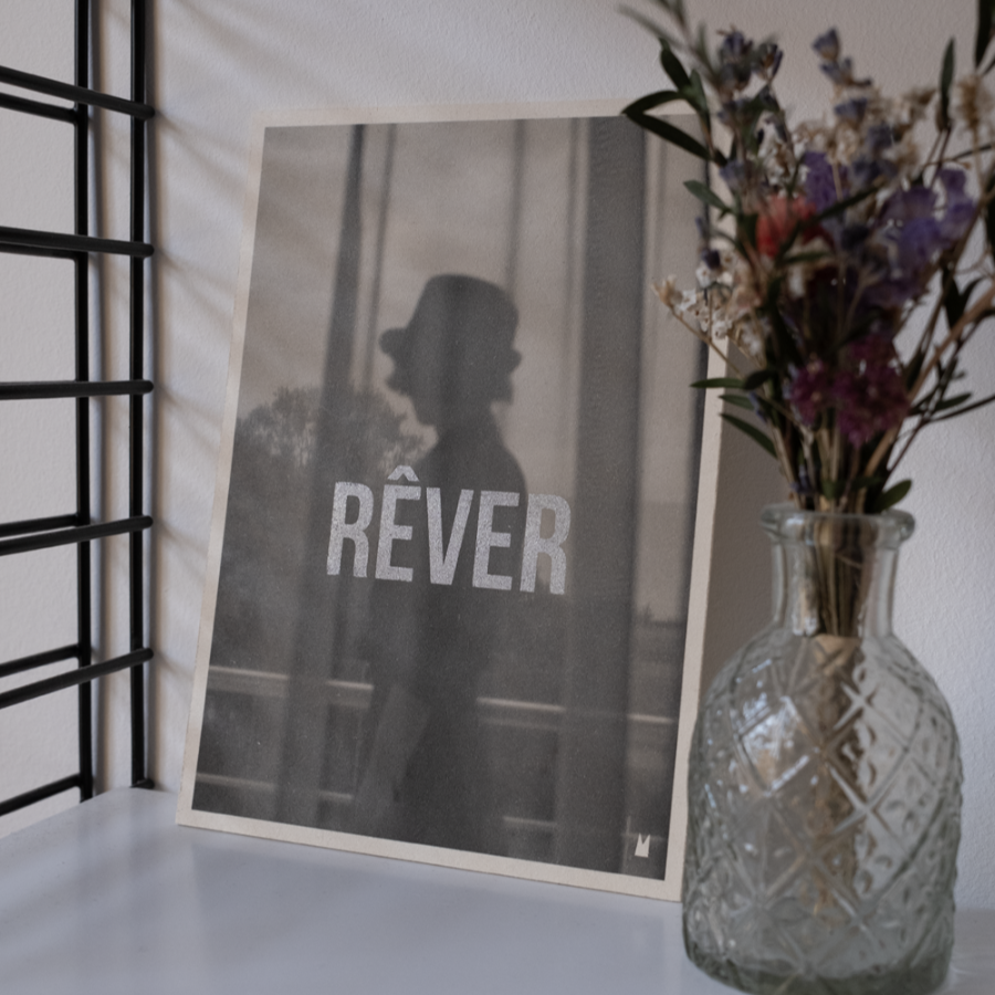 affiche kencre en carton bois rêver