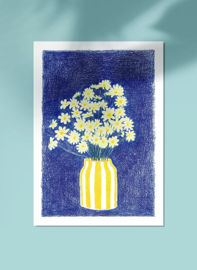 affiche bouquet de marguerites
