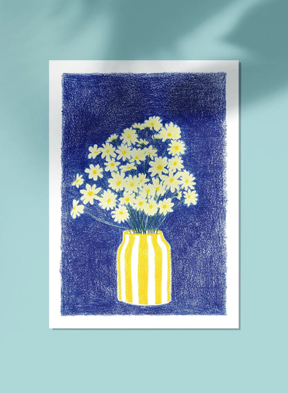 affiche bouquet de marguerites