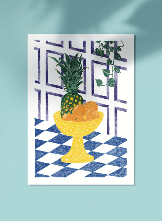 affiche coupe de fruits