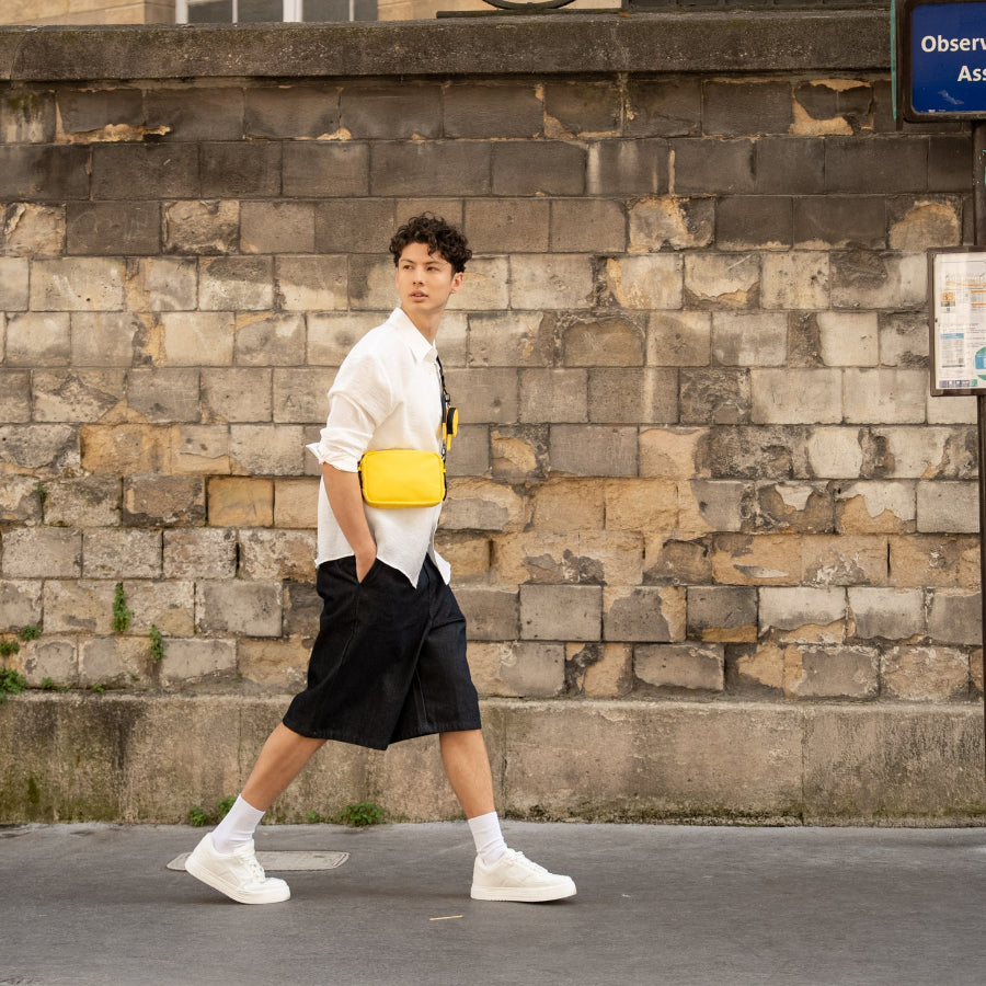 sacoche impermeable jaune joomi