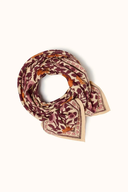 Foulard - Cerisier Flamingo grand format détail zoom