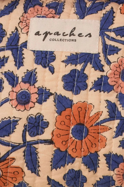 Trousse gaya - Coeur Bleu royal détail zoom