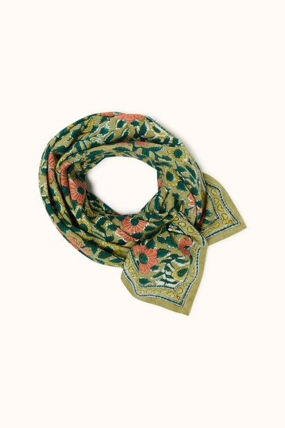 Foulard - Coeur khaki grand format