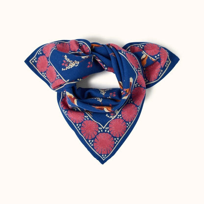 Foulard - Cerisier Bleu royal