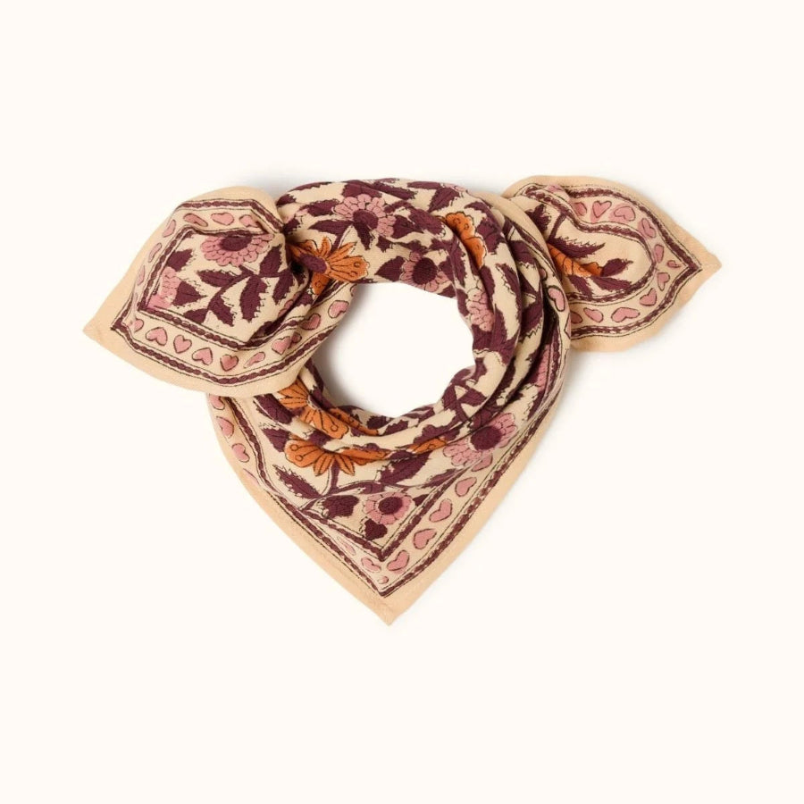 Foulard - Coeur Flamingo