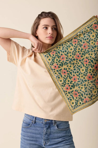 Foulard - Coeur Khaki petit format