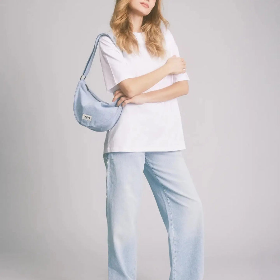 hindbag sac banane andrea denim bleu