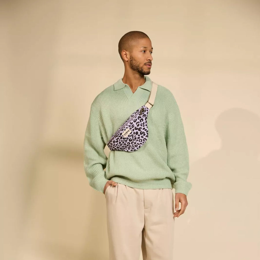 Banane hindbag léopard lilas