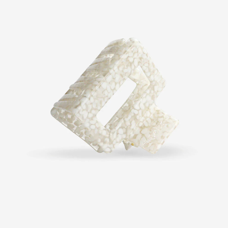 pince à cheveux blanche nacrée