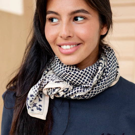 foulard coton carreaux apaches