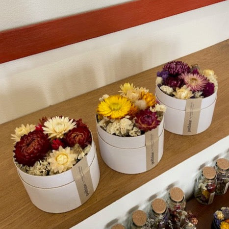 boîte fleurie blanche