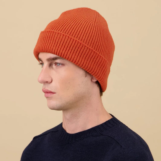 bonnet laine mérinos fabriqué en France orange