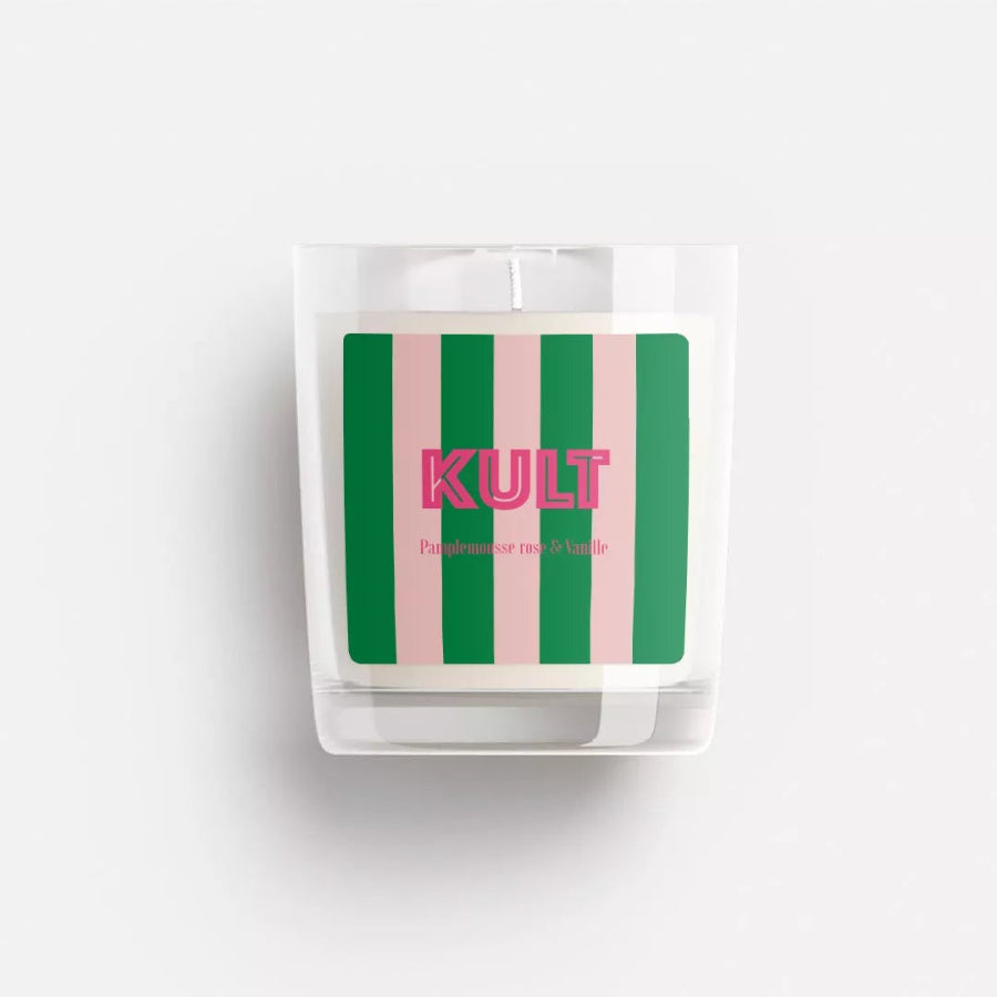 bougie kult pamplemousse rose