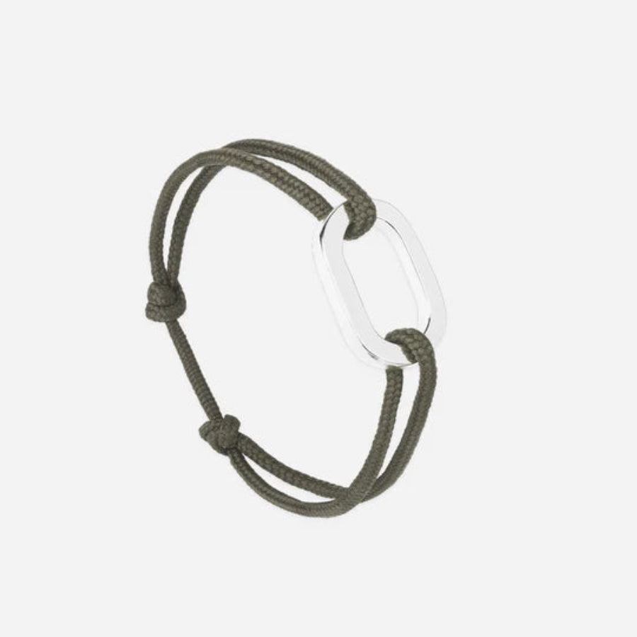 bracelet argent le vent à la française kaki