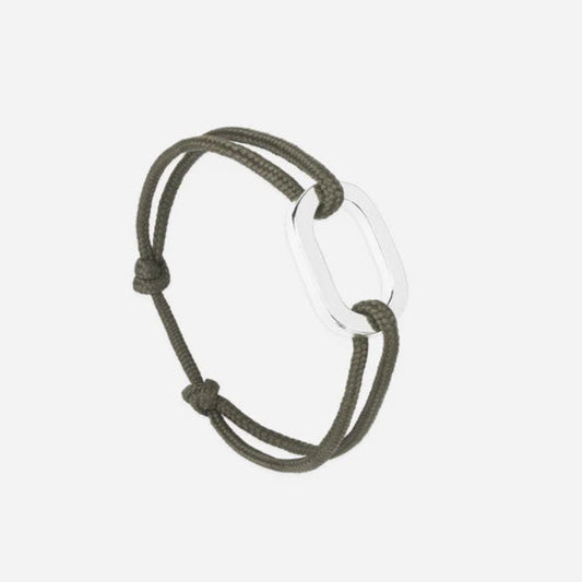 bracelet argent le vent à la française kaki