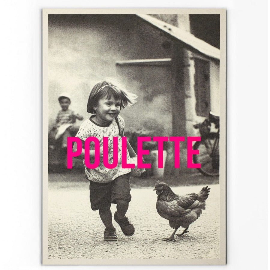 carte kencre poulette en carton bois