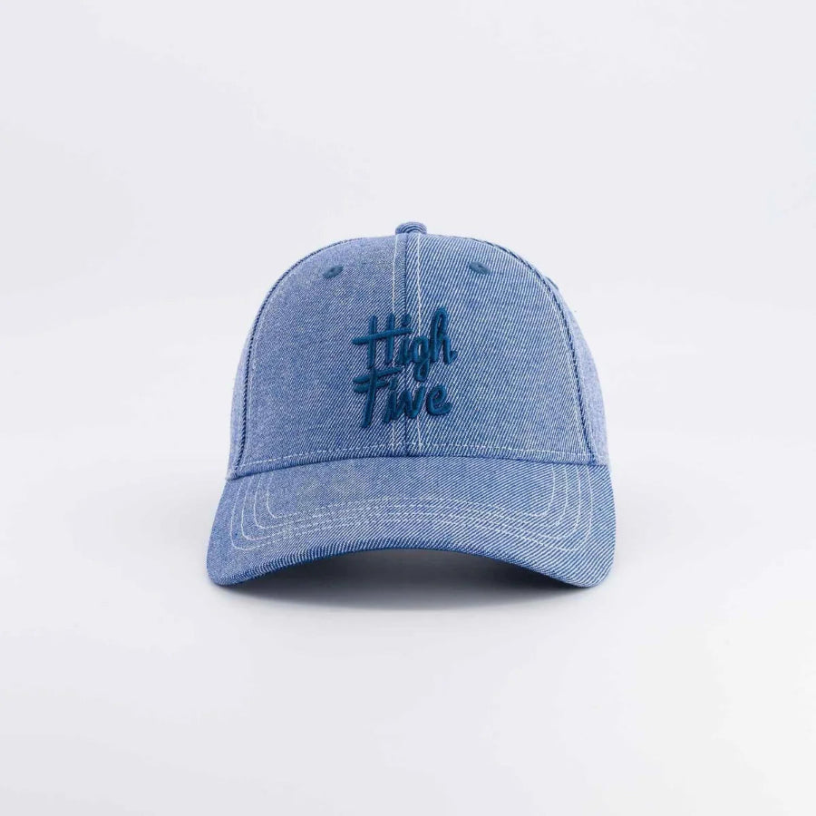 casquette adulte mixte high five bleu denim