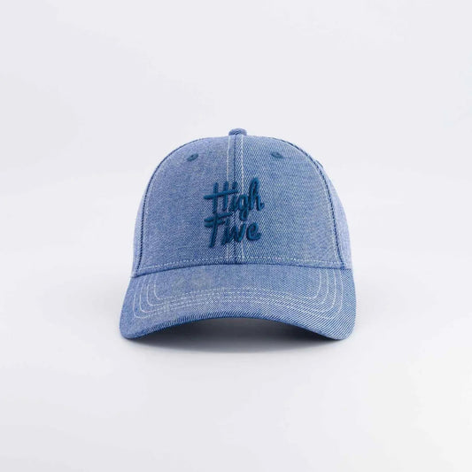 casquette adulte mixte high five bleu denim