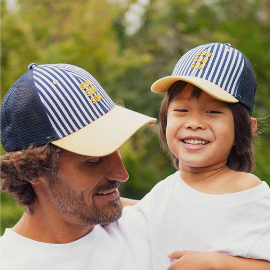 casquette matchy matchy parent enfant rayée sun sun sun chamaye