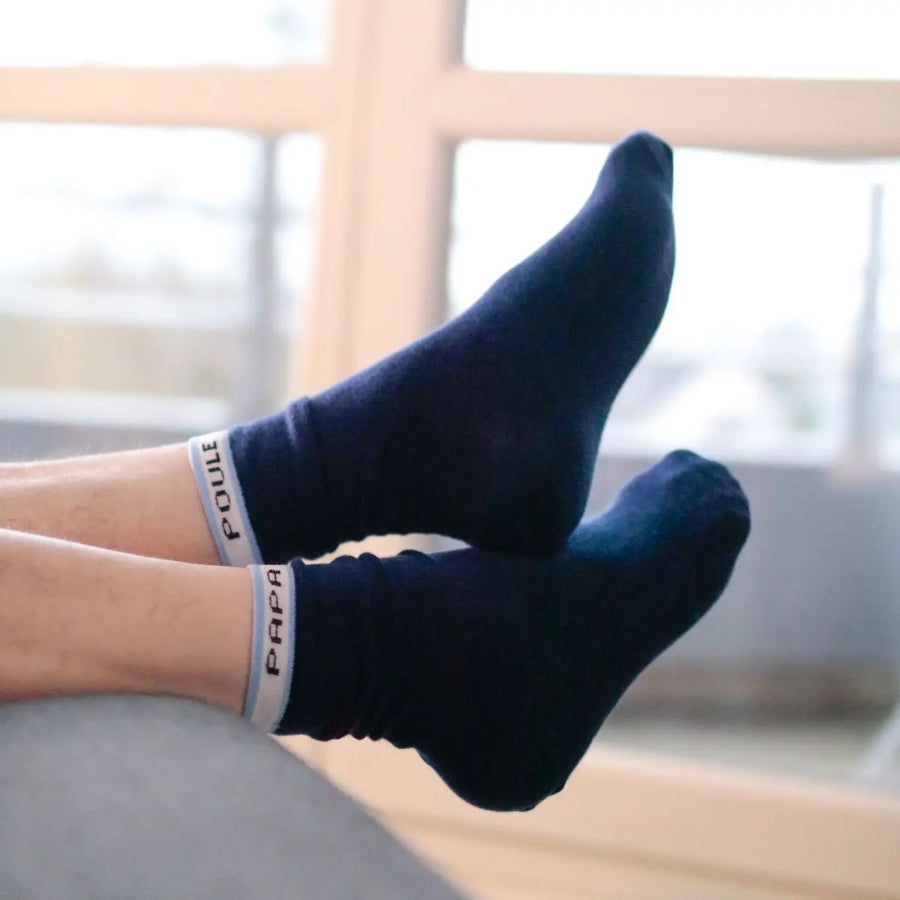 chaussette homme en coton papa poule