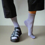 chaussettes à paillettes lilas