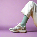 chaussettes à paillettes vert menthe