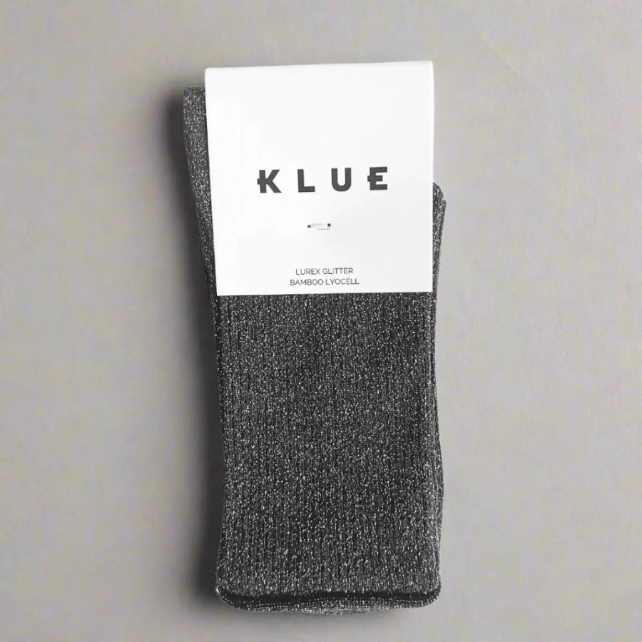 chaussettes pailletées gris