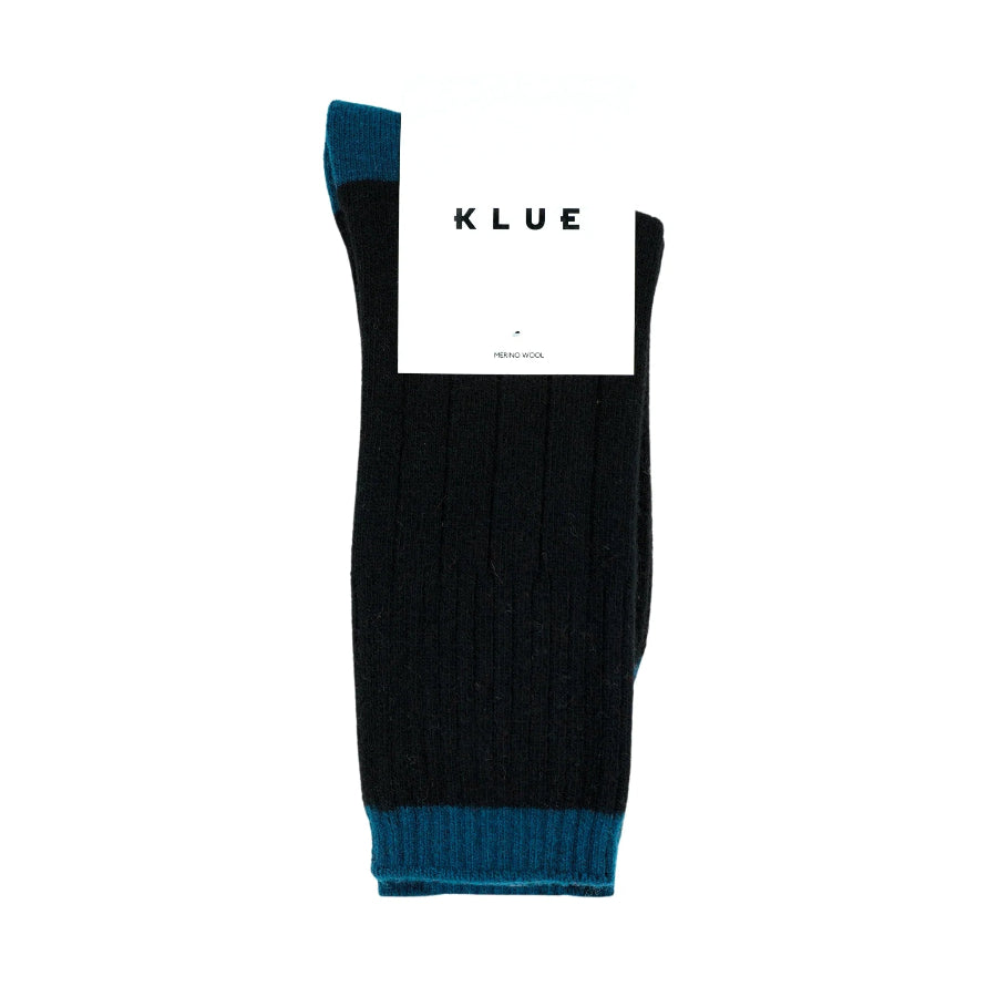 chaussettes klue avec bandes noir et bleu