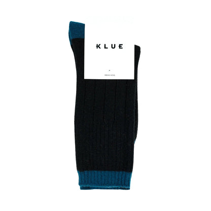 chaussettes klue avec bandes noir et bleu
