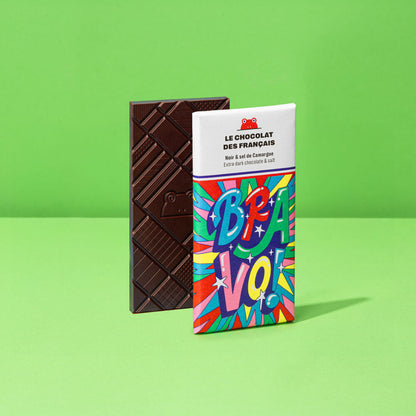 tablette chocolat noir et sel de camargue le chocolat des frnaçais