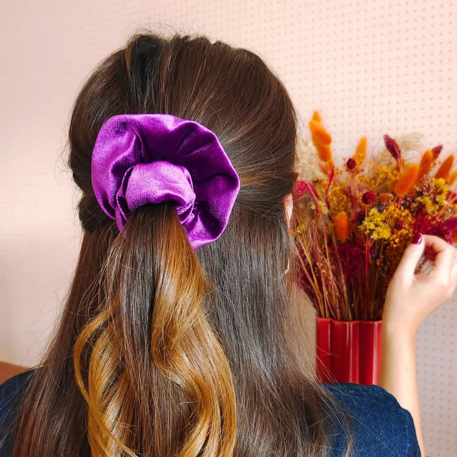 chouchou amethyste porté