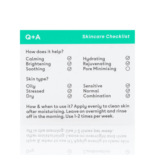 propriétés du masque de nuit cica q+a