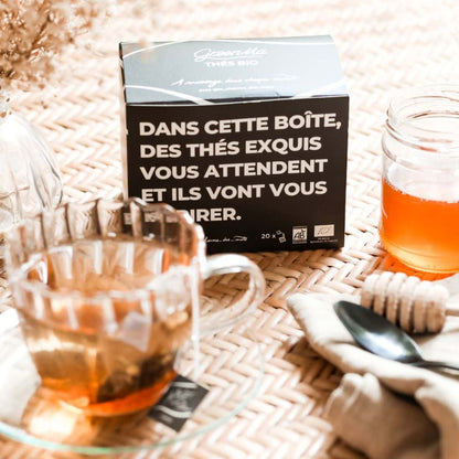 coffret de 20 sachets de thé bio