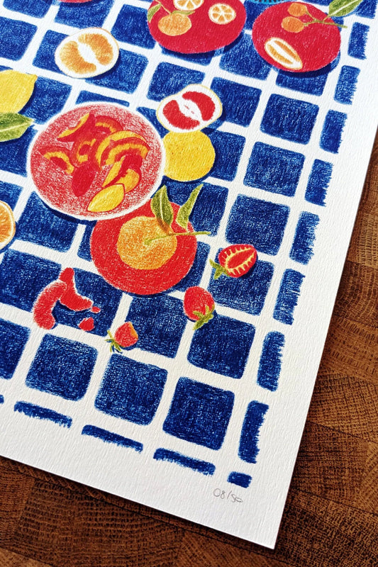 détails affiche scène culinaire