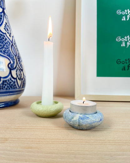 duo de bougeoir en coquille d'oeuf galaxi et guacamole