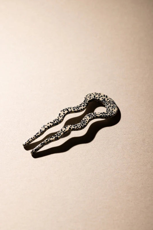 épingle à cheveux en acétate de cellulose tachetée sasstie flow dott