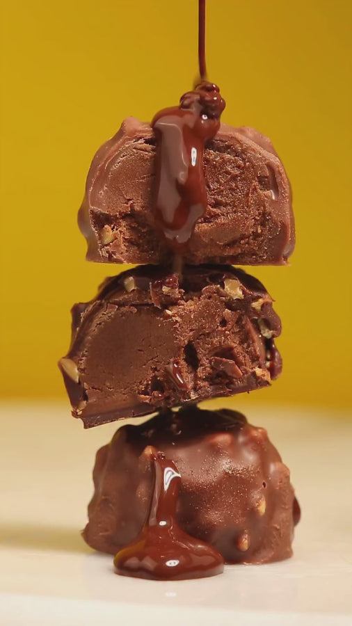 Coffret de 4 rochers pralinés - Chocolat noir & lait