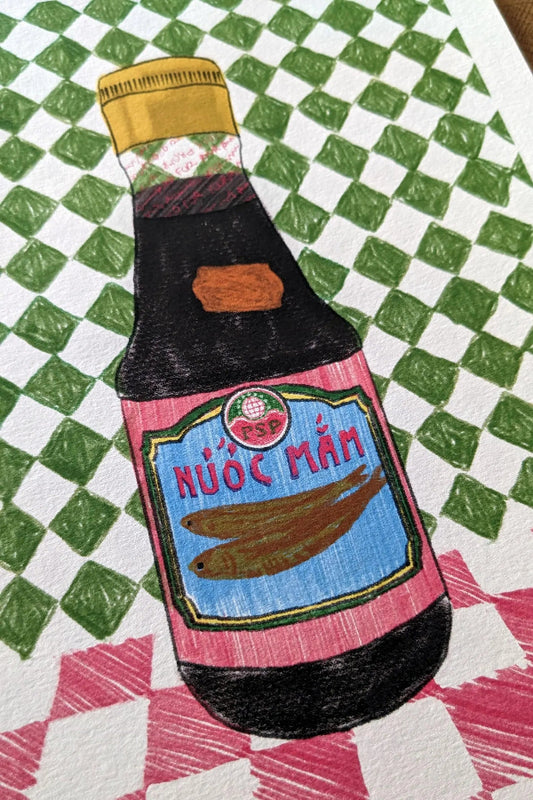 focus affiche bouteille de nuoc nam