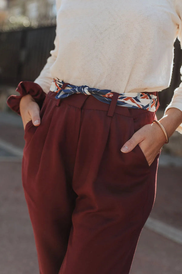 foulard sevenlie porté en ceinture