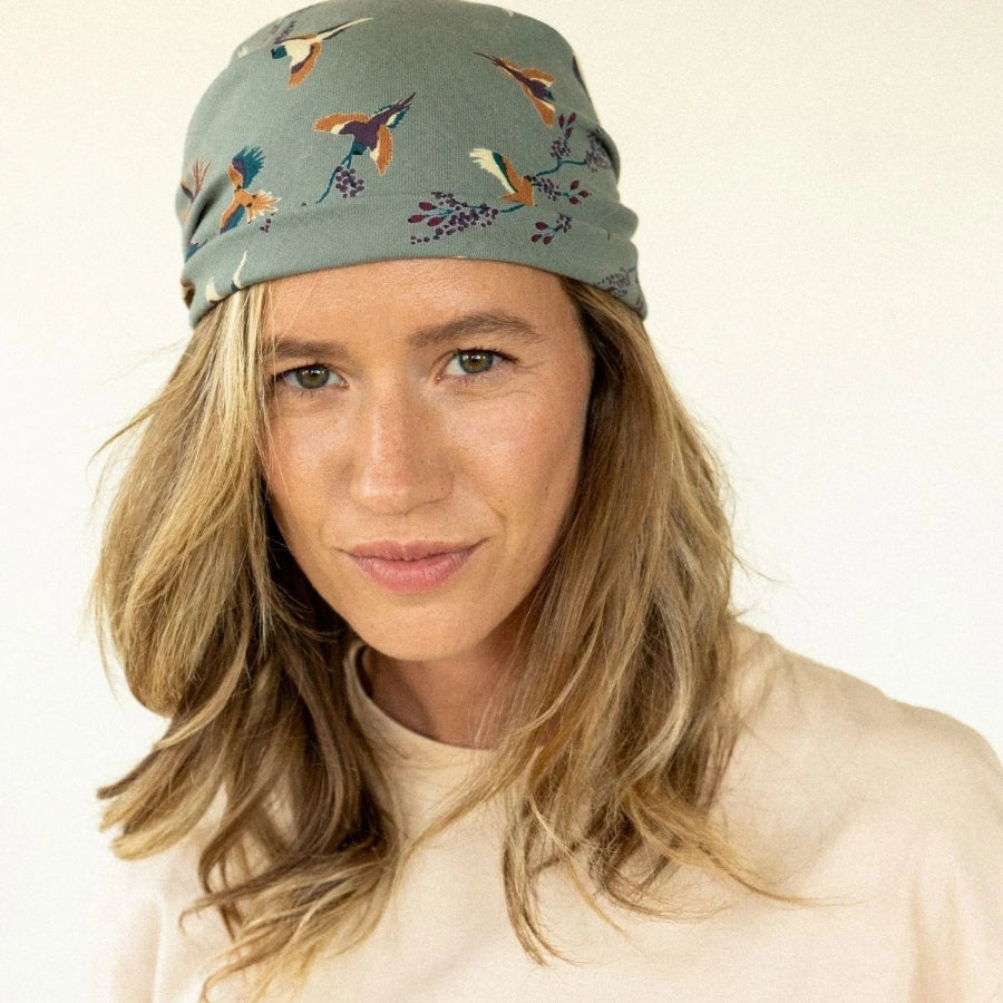 foulard apaches cerisier grey porté