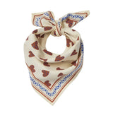 foulard coeur sauvage écru