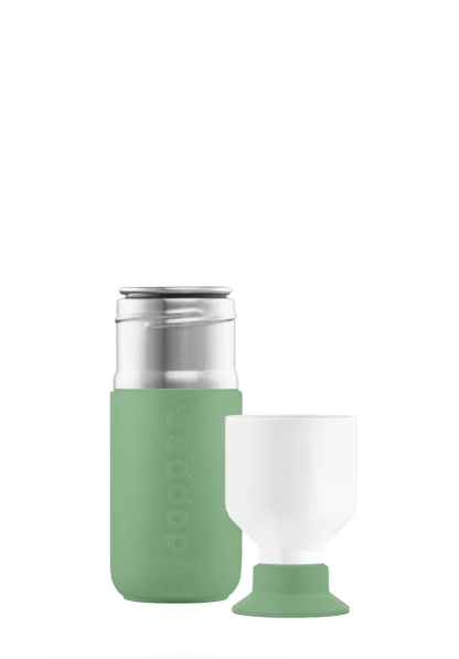 gourde avec gobelet dopper verte