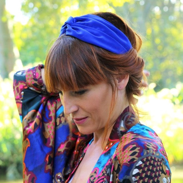 headband Bleu électrique. Marque Laure Derrey