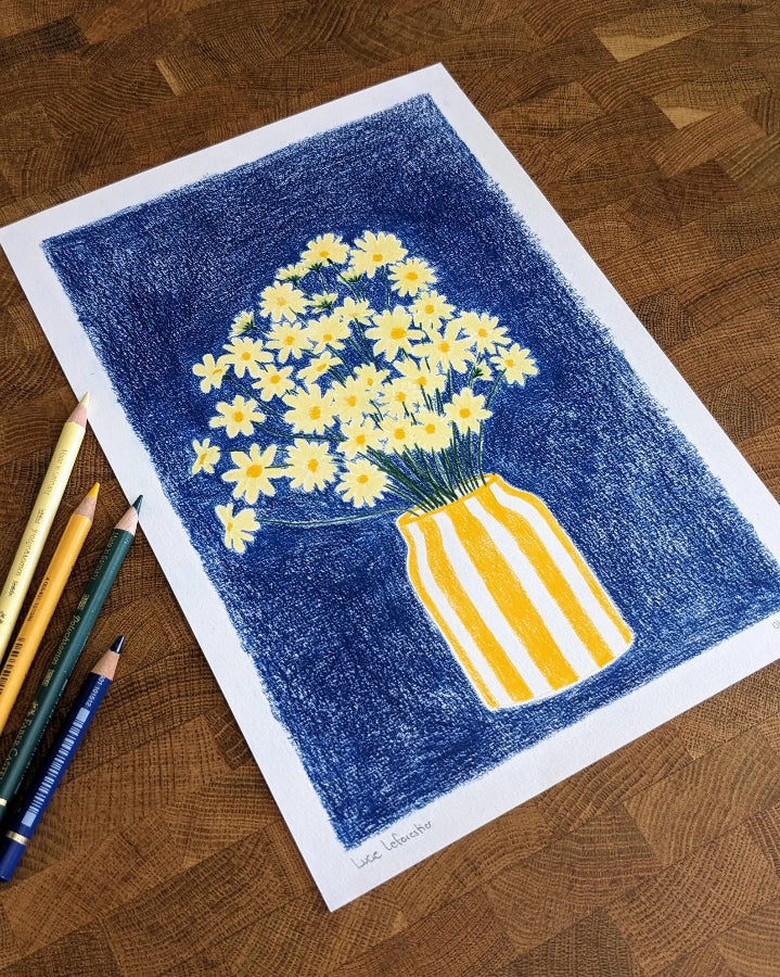 illustration lucie leforestier bouquet de marguerites