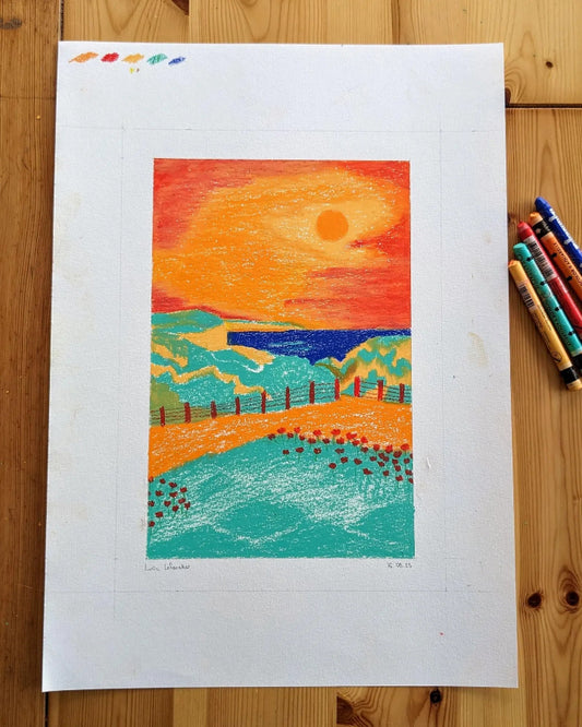 illustration coucher de soleil