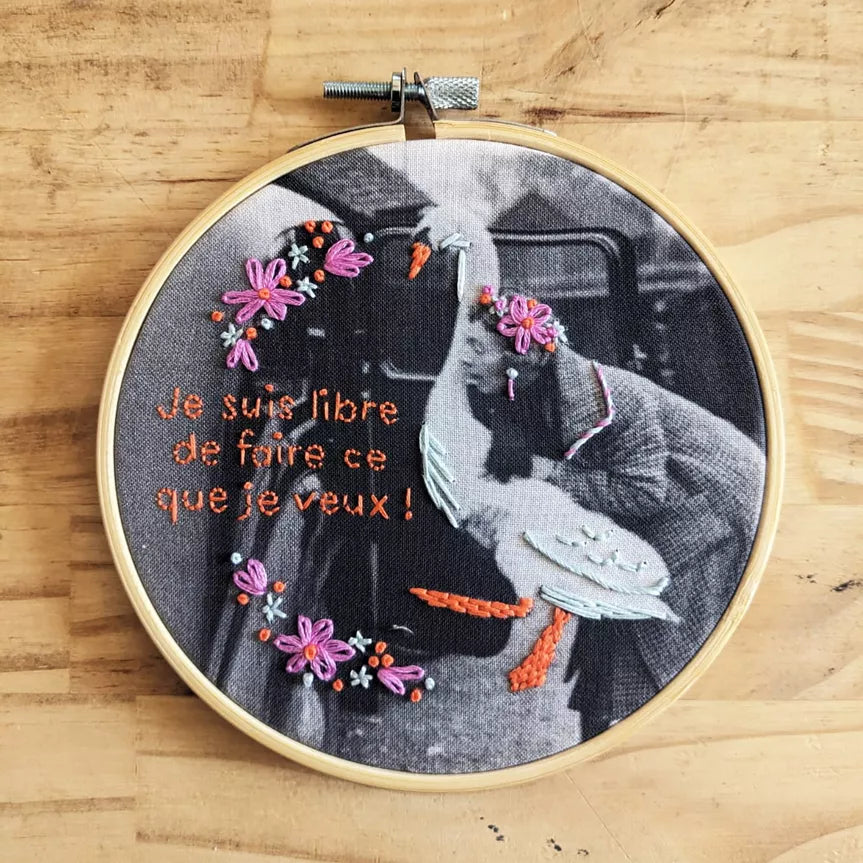 kit de broderie - Je suis libre