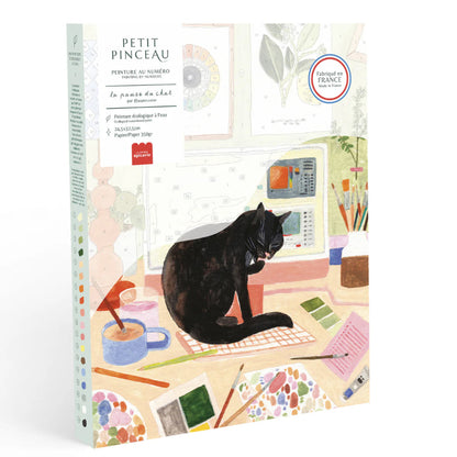 peinture au numéro la pause du chat